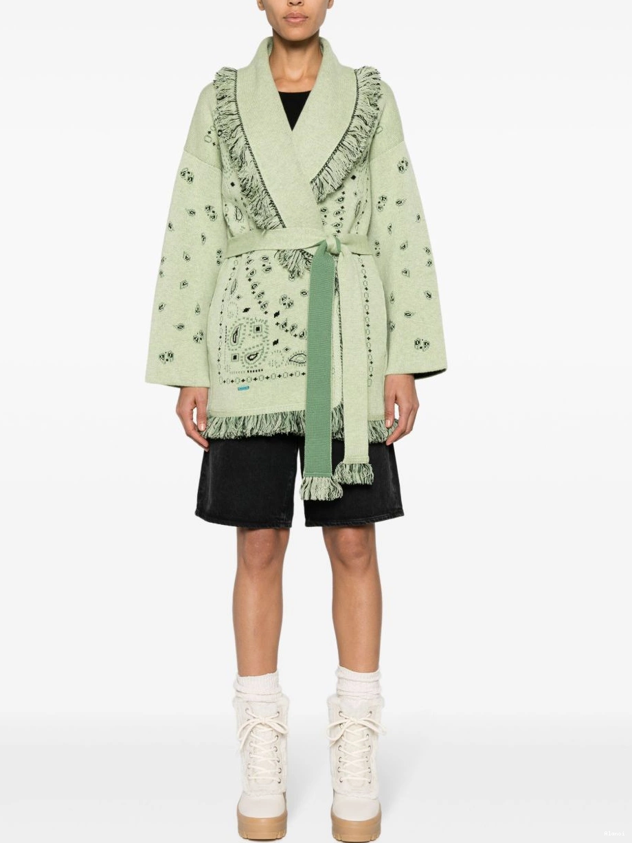 Affordable bandana-jacquard Women Alanui Icon cashmere cardigan 0821